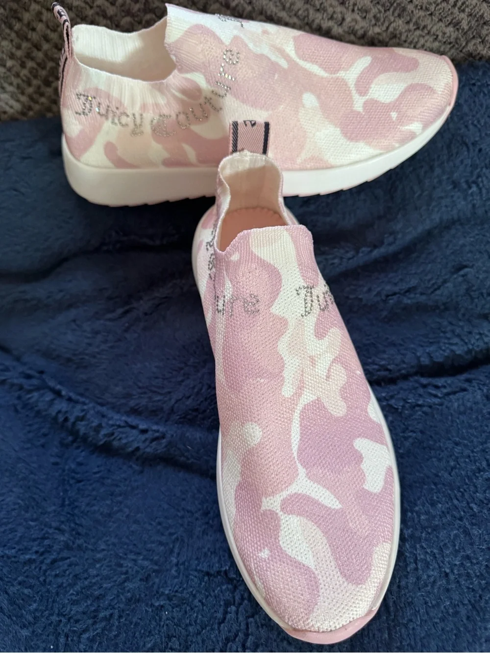 Juicy Pink Camo Slip-On Sneakers